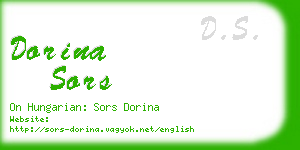 dorina sors business card